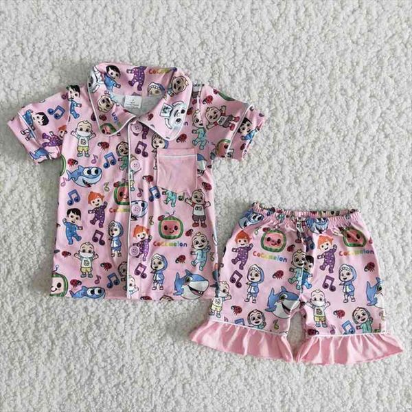 rts baby girls boutique outfits clothing sets 2pcs sleepwear kids wholesale no moq children infant total buttons melon pajamas, White
rts baby girls boutique outfits clothing sets 2pcs sleepwear kids wholesale no moq children infant total buttons melon pajamas, White