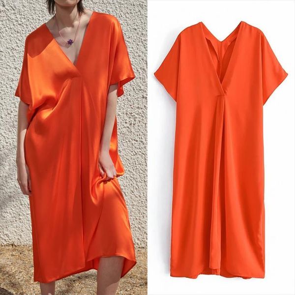 summer za orange satin long women dresses short sleeve oversize midi tunic ruched casual, Black;gray
summer za orange satin long women dresses short sleeve oversize midi tunic ruched casual, Black;gray