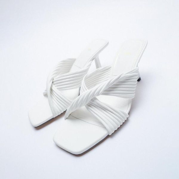 slippers thin heels shoes woman's cross-tied slides square toe heeled mules 2021 soft summer high narrow band pu rubber concise, Black
slippers thin heels shoes woman's cross-tied slides square toe heeled mules 2021 soft summer high narrow band pu rubber concise, Black