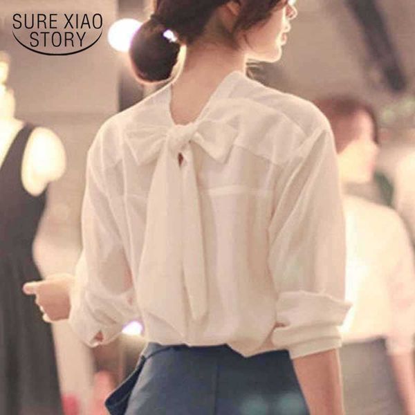 wome long sleeve back bow v-neck chic sweet shirts early spring korean style solid white chiffon blouse blusas femme 11571 210528
wome long sleeve back bow v-neck chic sweet shirts early spring korean style solid white chiffon blouse blusas femme 11571 210528