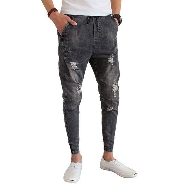 fashion mens vintage jeans cuffed elastic washed drawstring denim trousers hips hop jean joggers for men men's, Blue
fashion mens vintage jeans cuffed elastic washed drawstring denim trousers hips hop jean joggers for men men's, Blue