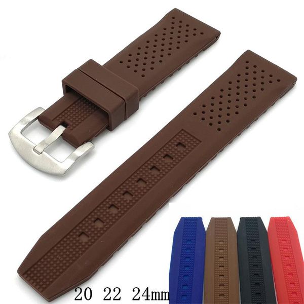 watch bands 22mm sports silicone strap soft comfortable band men rubber watchband, Black;brown
watch bands 22mm sports silicone strap soft comfortable band men rubber watchband, Black;brown
