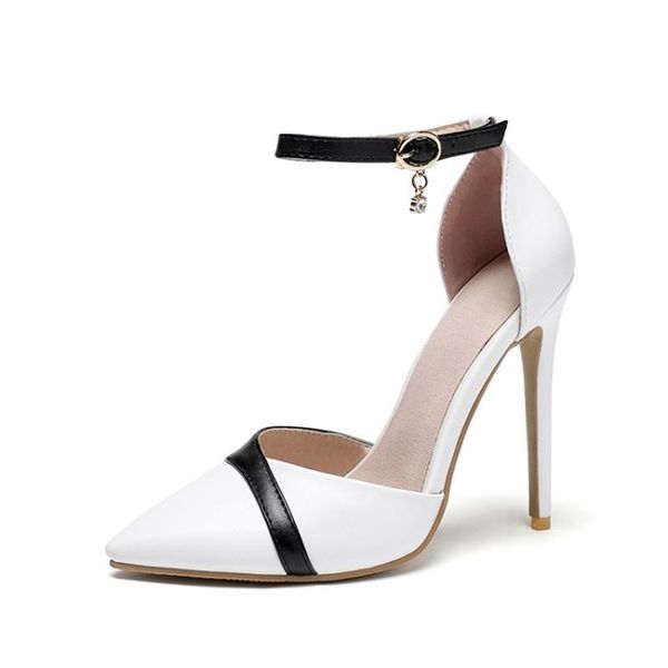 women classic stiletto high heel sandals pumps pointed toe gladiator ankle buckle office party wedding shoes big size 50 1320-3, Black
women classic stiletto high heel sandals pumps pointed toe gladiator ankle buckle office party wedding shoes big size 50 1320-3, Black