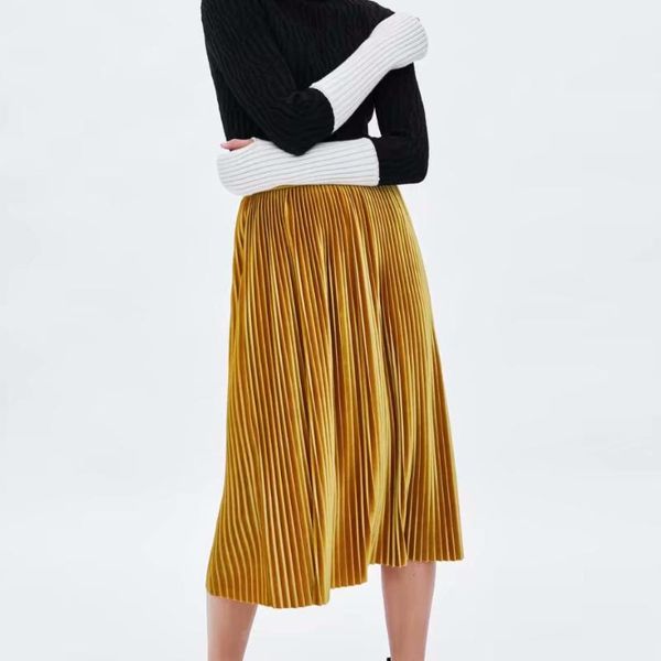 skirts arrival women fashion ankle-length long pleated lady spring winter autumn vintage hight waist velvet skirt yellow, Black
skirts arrival women fashion ankle-length long pleated lady spring winter autumn vintage hight waist velvet skirt yellow, Black