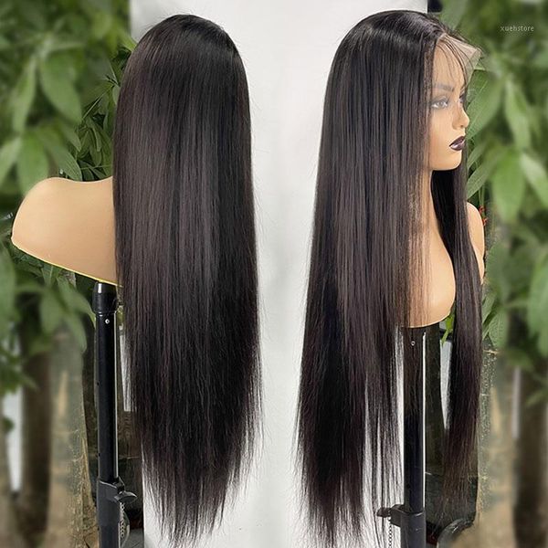 13x4 lace frontal wig long straight remy hair pre plucked transparent front human wigs for black women1, Black;brown
13x4 lace frontal wig long straight remy hair pre plucked transparent front human wigs for black women1, Black;brown