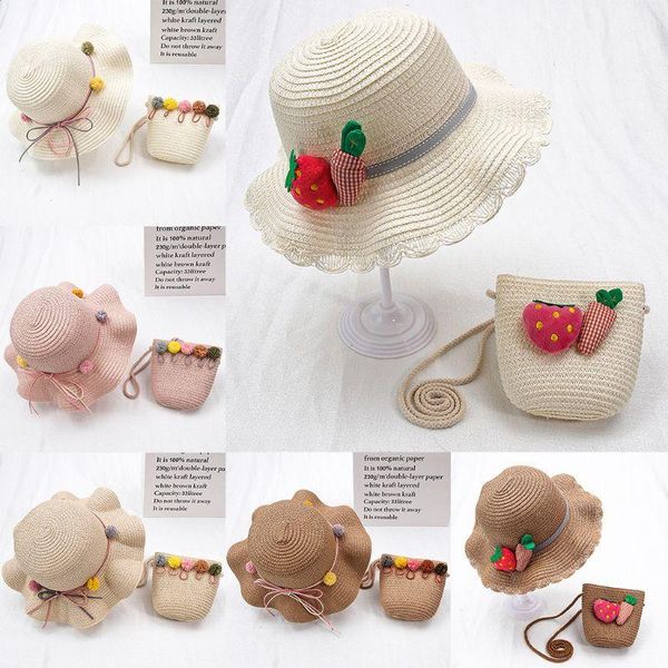summer kids woven straw sun visor hat with handbag set cartoon pompom bow wide brim travel vacation beach cap caps & hats, Yellow
summer kids woven straw sun visor hat with handbag set cartoon pompom bow wide brim travel vacation beach cap caps & hats, Yellow