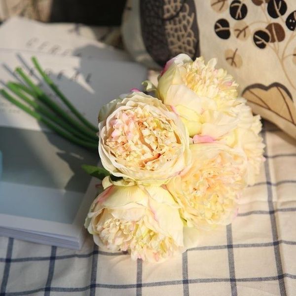 decorative flowers & wreaths 5 heads artificial peony silk bouquet bridal wedding floral home decoration
decorative flowers & wreaths 5 heads artificial peony silk bouquet bridal wedding floral home decoration