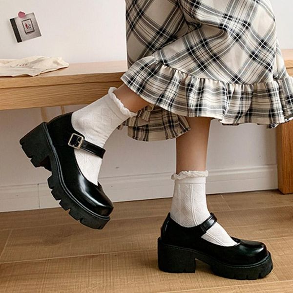 lolita shoes platform mary janes women high heels buckle strap leather casual thick sole round toe grils 9145n dress, Black
lolita shoes platform mary janes women high heels buckle strap leather casual thick sole round toe grils 9145n dress, Black
