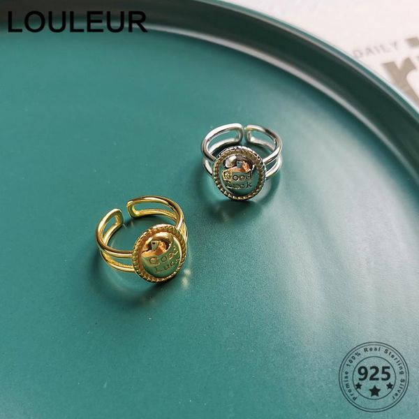 cluster rings louleur design 925 sterling silver ring letter good luck for women jewelry adjustable, Golden;silver
cluster rings louleur design 925 sterling silver ring letter good luck for women jewelry adjustable, Golden;silver