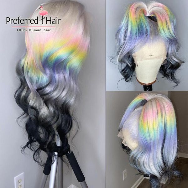 lace wigs preferred highlight transparent rainbow front wig preplucked brazilian remy human hair for women, Black;brown
lace wigs preferred highlight transparent rainbow front wig preplucked brazilian remy human hair for women, Black;brown