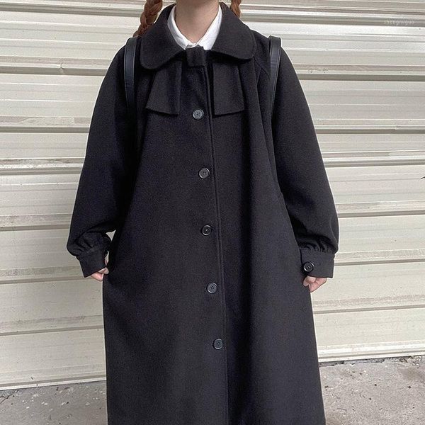 women's wool & blends hedyerss winter kawaii japanese students outwear women long sleeve simple cute coats casual chic all-match sweet, Black
women's wool & blends hedyerss winter kawaii japanese students outwear women long sleeve simple cute coats casual chic all-match sweet, Black