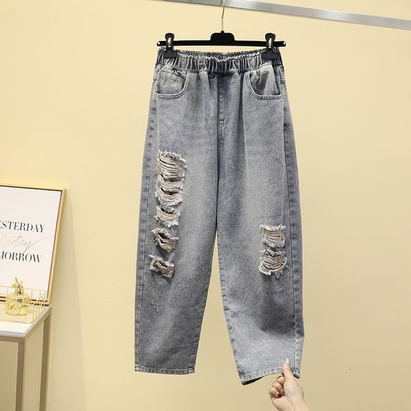 women's jeans spring and summer hole size loose conventional foreign style baggy jeans lady, Blue
women's jeans spring and summer hole size loose conventional foreign style baggy jeans lady, Blue