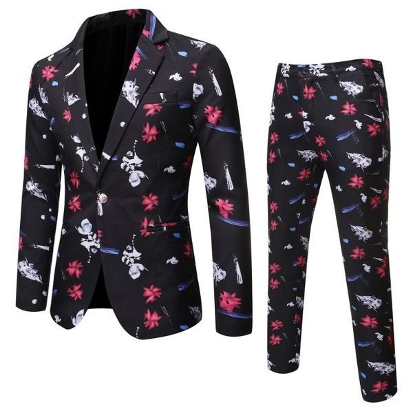 men's suits & blazers 2021 men spring print fashion business suit jacket two-piece casual with pants, White;black
men's suits & blazers 2021 men spring print fashion business suit jacket two-piece casual with pants, White;black