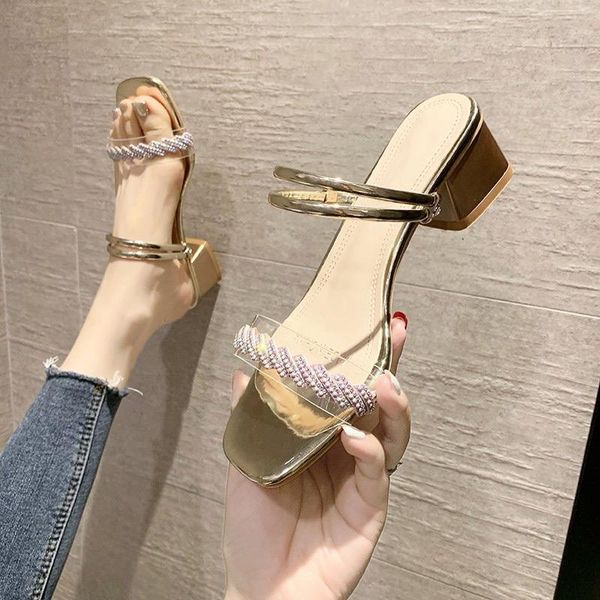 slippers women sandals 2021 summer block heels square toe crystal slip on ladies flip flops outdoor woman's shoe fashion slides, Black
slippers women sandals 2021 summer block heels square toe crystal slip on ladies flip flops outdoor woman's shoe fashion slides, Black