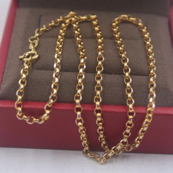 chains real 18k yellow gold necklace rolo cable chain link 2mmw 40cm-60cml lucky gift, Silver
chains real 18k yellow gold necklace rolo cable chain link 2mmw 40cm-60cml lucky gift, Silver