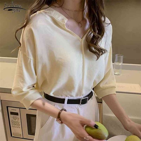 blusas casual women and blouse loose v neck plus size solid summer pullover chiffon ladies 9998 210421, White
blusas casual women and blouse loose v neck plus size solid summer pullover chiffon ladies 9998 210421, White