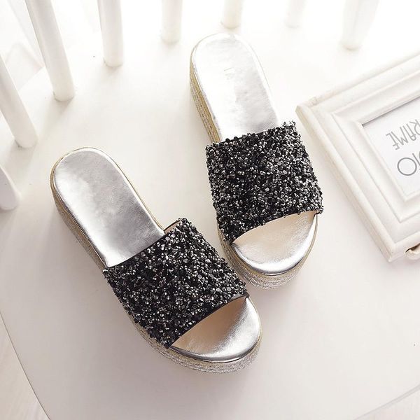 slippers 2021 summer women sandals ladies non-slip wedge beach female casual shoes, Black
slippers 2021 summer women sandals ladies non-slip wedge beach female casual shoes, Black