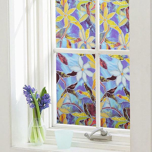 window stickers 1/2 m stained glass film privacy static cling decorative magnolia pattern covering blackout 
window stickers 1/2 m stained glass film privacy static cling decorative magnolia pattern covering blackout