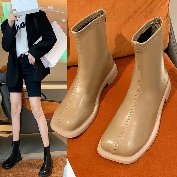 boots women's boots with artificial leather and zipper, fashionable shoes for women medium heels, square toe, solid color, autumn, 2urg, Black
boots women's boots with artificial leather and zipper, fashionable shoes for women medium heels, square toe, solid color, autumn, 2urg, Black