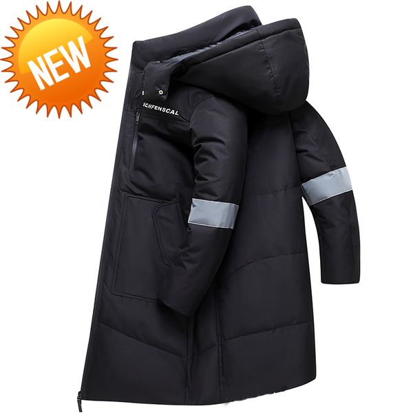 new winter men white duck down jacket thick warm hooded multi-pocket long puffer coats male casual solid color windproof parkas, Black
new winter men white duck down jacket thick warm hooded multi-pocket long puffer coats male casual solid color windproof parkas, Black