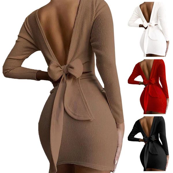 vestidos de invierno de manga larga autumn elegant women long sleeve bowknot backless mini dresses black party dress mujer 210414, Black;gray
vestidos de invierno de manga larga autumn elegant women long sleeve bowknot backless mini dresses black party dress mujer 210414, Black;gray