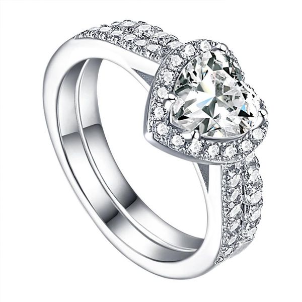 cluster rings s925 sterling silver ring 1 ct heart cut simulated diamond wedding engagement jewelry anniversary gift, Golden;silver
cluster rings s925 sterling silver ring 1 ct heart cut simulated diamond wedding engagement jewelry anniversary gift, Golden;silver