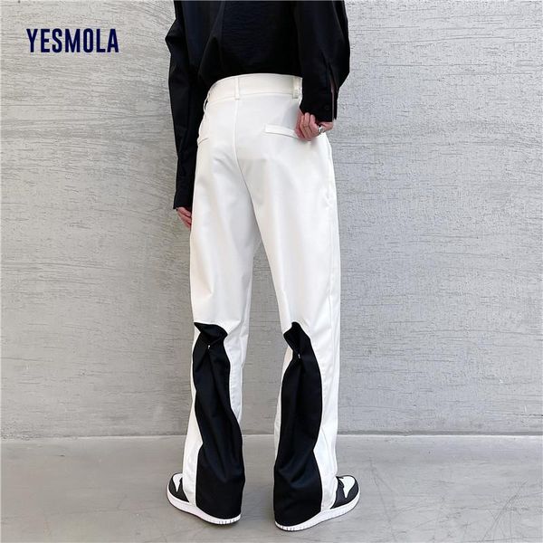 men's pants yesmola ins retro color blocking design casual street hip hop ruffian handsome straight trend korean, Black
men's pants yesmola ins retro color blocking design casual street hip hop ruffian handsome straight trend korean, Black