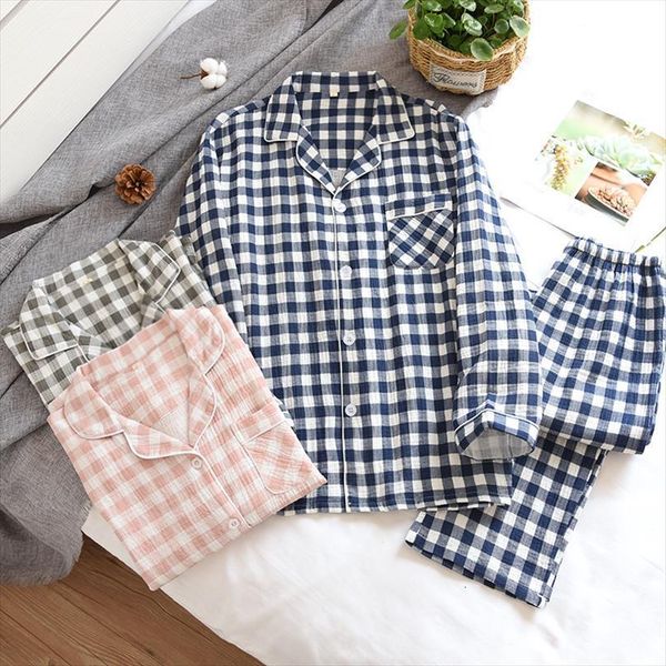 spring and autumn couple women sleepwear simple casual plaid pajamas suit 100% crepe home service for men, Black;red
spring and autumn couple women sleepwear simple casual plaid pajamas suit 100% crepe home service for men, Black;red