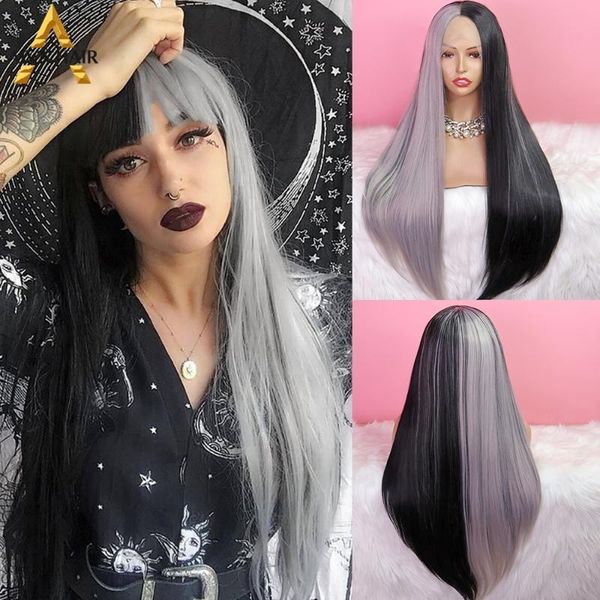 synthetic wigs aiva heat resistant lace front wig long straight half grey black with bangs glueless cosplay for women
synthetic wigs aiva heat resistant lace front wig long straight half grey black with bangs glueless cosplay for women