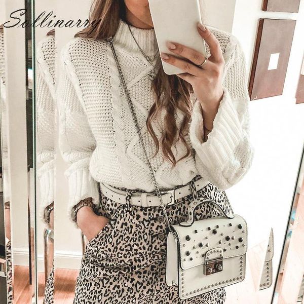 women's sweaters sollinarry autumn winter and pullovers women 2021 white fashion knitted chic pullover casual crop sweater jumper, White;black
women's sweaters sollinarry autumn winter and pullovers women 2021 white fashion knitted chic pullover casual crop sweater jumper, White;black