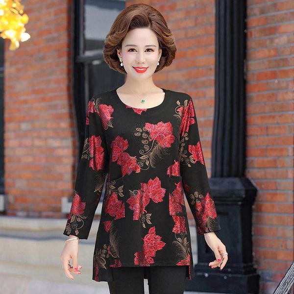 women's t-shirt middle age women long sleeve t-shirts printed pullover bottom shirt casual plus size mother 2021 spring autumn clothin, White
women's t-shirt middle age women long sleeve t-shirts printed pullover bottom shirt casual plus size mother 2021 spring autumn clothin, White