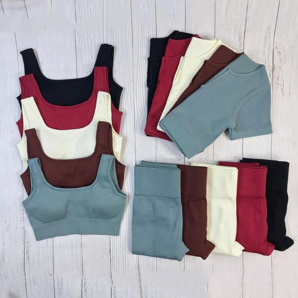 yoga outfit sets women gym clothes sports legging suit ribbed workout set women's sportswear seamless fitness clothing active wear
yoga outfit sets women gym clothes sports legging suit ribbed workout set women's sportswear seamless fitness clothing active wear