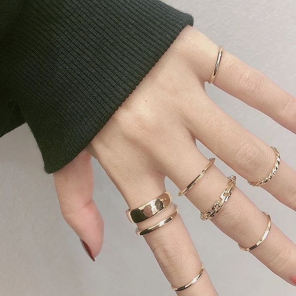 (7-piece set) women's net red fashion bungee personalized index little finger tail ring cold wind jewelry, Silver
(7-piece set) women's net red fashion bungee personalized index little finger tail ring cold wind jewelry, Silver