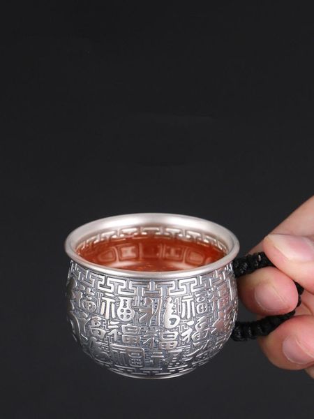 cups & saucers pure silver 999 tea cup master mini bless insulated teacup single anti-scald full side handle health care gifts
cups & saucers pure silver 999 tea cup master mini bless insulated teacup single anti-scald full side handle health care gifts