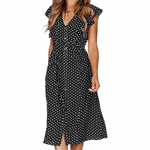casual dresses women fashion v-neck summer prints loose butterfly sleeve ruffles dress sundrss boho vintage beach, Black;gray
casual dresses women fashion v-neck summer prints loose butterfly sleeve ruffles dress sundrss boho vintage beach, Black;gray