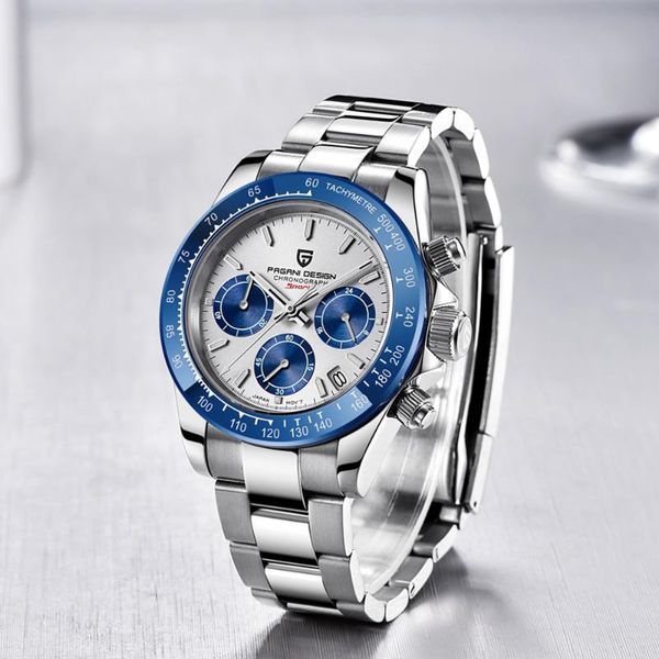 pagani design stainless steel waterproof sport chronograph men's watch 2021 men quartz wristwatches business, Slivery;brown
pagani design stainless steel waterproof sport chronograph men's watch 2021 men quartz wristwatches business, Slivery;brown
