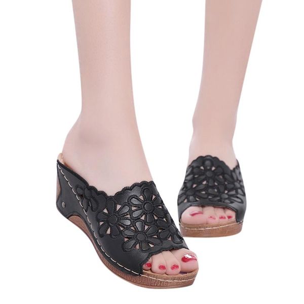 slippers women's fashion casual hollow out high heels thick platforms shoes zapatos de mujer # 40, Black
slippers women's fashion casual hollow out high heels thick platforms shoes zapatos de mujer # 40, Black