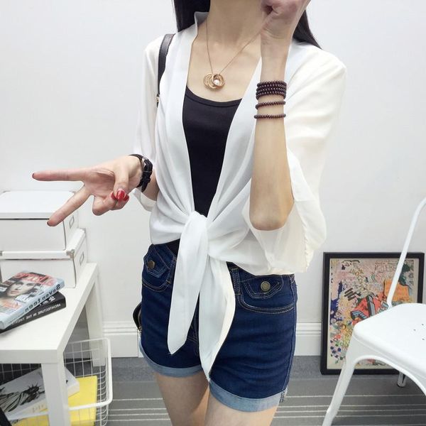 women's blouses & shirts 2021 womens sun protection clothing summer ladies chiffon female wild short paragraph waistcoat thin cardigan, White
women's blouses & shirts 2021 womens sun protection clothing summer ladies chiffon female wild short paragraph waistcoat thin cardigan, White