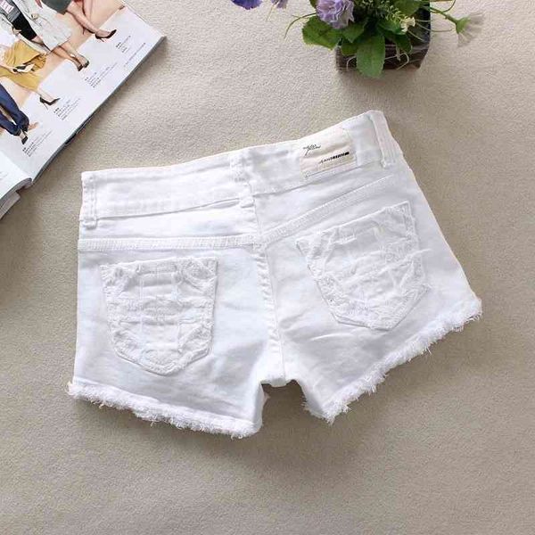 women's shorts black/white spring summer denim ripped casual middle waist fashion stretchy jeans femme s/2xl j2885 tdwq, White;black
women's shorts black/white spring summer denim ripped casual middle waist fashion stretchy jeans femme s/2xl j2885 tdwq, White;black