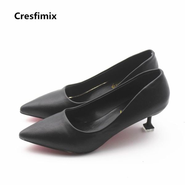 cresfimix women fashion pu leather 6cm high heel shoes lady cute spike office pumps female spring & summer slip on dress, Black
cresfimix women fashion pu leather 6cm high heel shoes lady cute spike office pumps female spring & summer slip on dress, Black