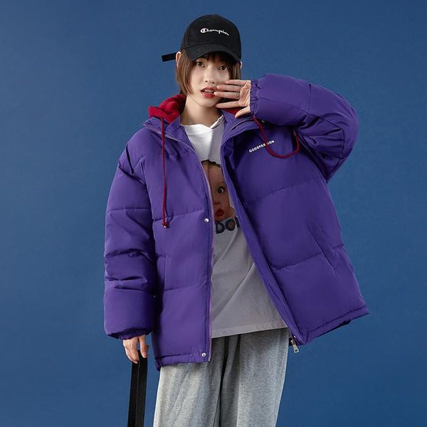 women's down & parkas thicken winter womens cotton padded jacket solid fake two detachable hooded warm casual loose puffer coat for fem, Black
women's down & parkas thicken winter womens cotton padded jacket solid fake two detachable hooded warm casual loose puffer coat for fem, Black