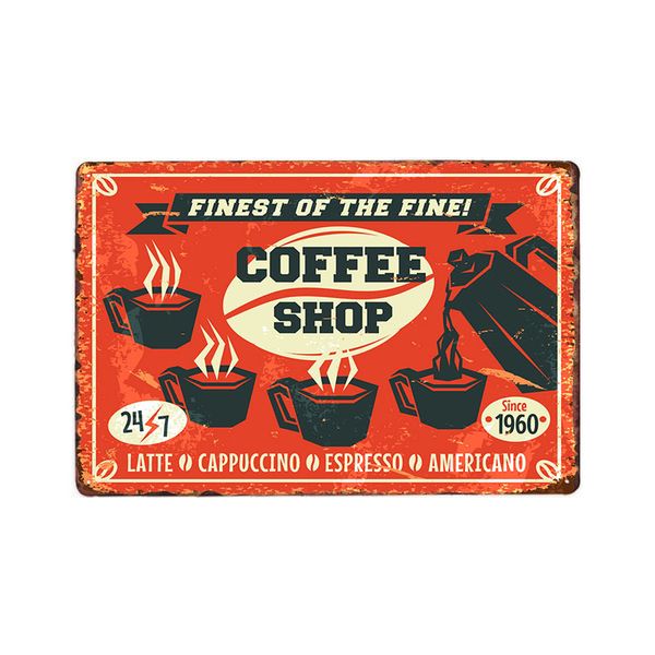 retro metal coffee tin signs cafe shop plaque vintage bar pub wall decorative poster home decor 20x30cma
retro metal coffee tin signs cafe shop plaque vintage bar pub wall decorative poster home decor 20x30cma