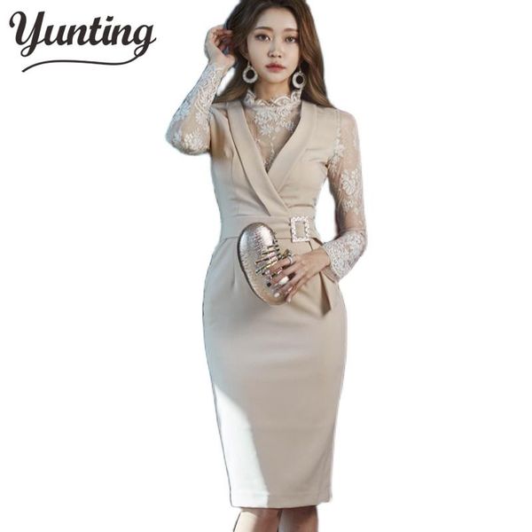 casual dresses elegant hollow-out o-neck bodycon women pencil dress lace patchwork slim waist female sheath 2021, Black;gray
casual dresses elegant hollow-out o-neck bodycon women pencil dress lace patchwork slim waist female sheath 2021, Black;gray