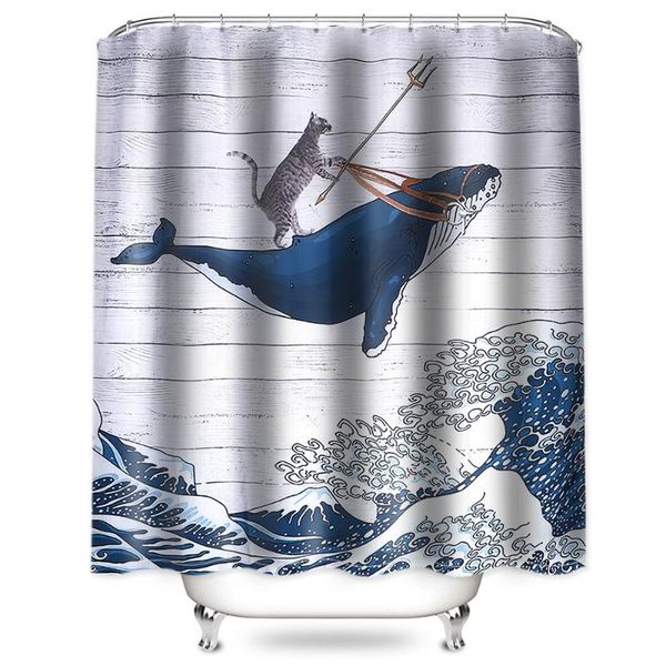 shower curtains waterproof funny cat riding whale in ocean wave pattern creativity child bathroom decor hooks cloth bath curtain
shower curtains waterproof funny cat riding whale in ocean wave pattern creativity child bathroom decor hooks cloth bath curtain