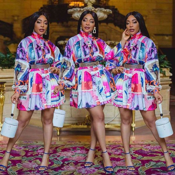 elegant women print 2021 spring summer fashion sashes turtleneck long sleeves mini casual office lady's es, White;black 
elegant women print 2021 spring summer fashion sashes turtleneck long sleeves mini casual office lady's es, White;black