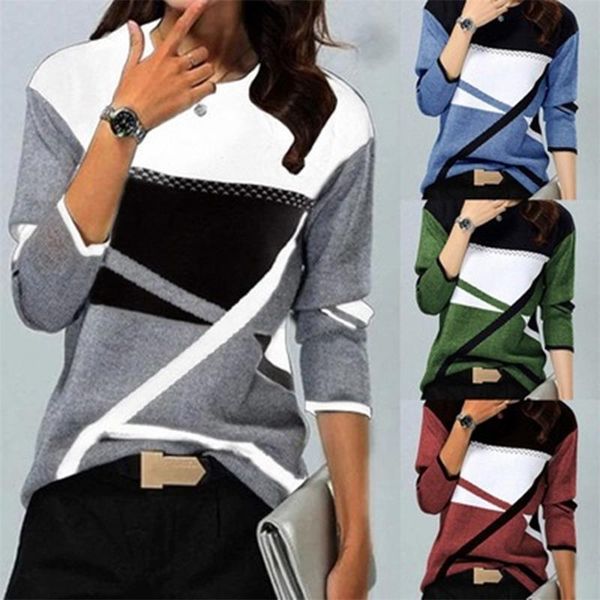 women's t-shirt 2021 spring and autumn fashion polyester o-neck loose print long sleeve comfortable top, White
women's t-shirt 2021 spring and autumn fashion polyester o-neck loose print long sleeve comfortable top, White