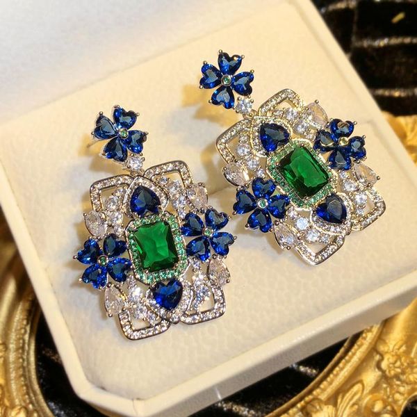 dangle & chandelier lake blue crystal zircon earrings heart shaped fashion luxury flower square for women exaggerated high end style jewelry, Silver
dangle & chandelier lake blue crystal zircon earrings heart shaped fashion luxury flower square for women exaggerated high end style jewelry, Silver