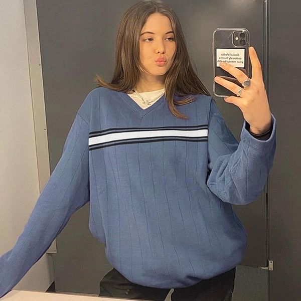 women's sweaters imcute simple fashion casual v-neck long sleeve knitted sweater slim pullover spring autumn warm loose top, White;black
women's sweaters imcute simple fashion casual v-neck long sleeve knitted sweater slim pullover spring autumn warm loose top, White;black