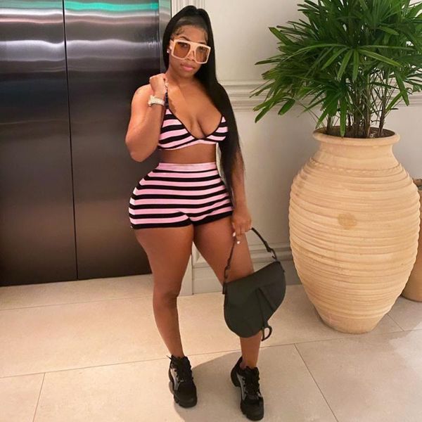 women's tracksuits 2piece set women matching sets printed v-neck striped shorts bodycon skinny slim beach swimwear suits, Gray
women's tracksuits 2piece set women matching sets printed v-neck striped shorts bodycon skinny slim beach swimwear suits, Gray