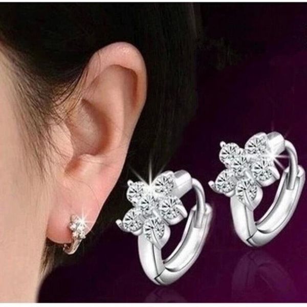 hoop & huggie genuine s925 sterling silver earrings, round zircon small flower earrings for women's charm jewelry gifts, Golden;silver
hoop & huggie genuine s925 sterling silver earrings, round zircon small flower earrings for women's charm jewelry gifts, Golden;silver